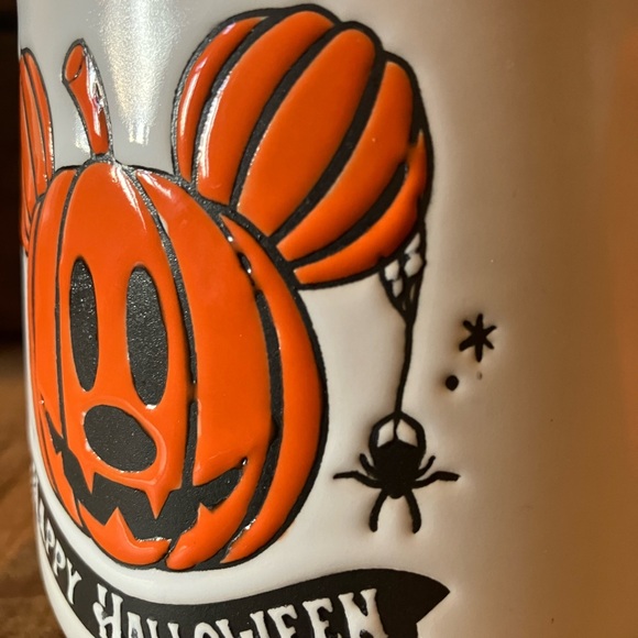 Set of TWO large Disney Mickey Mouse Halloween pumpkin mugs - new! - Picture 8 of 10